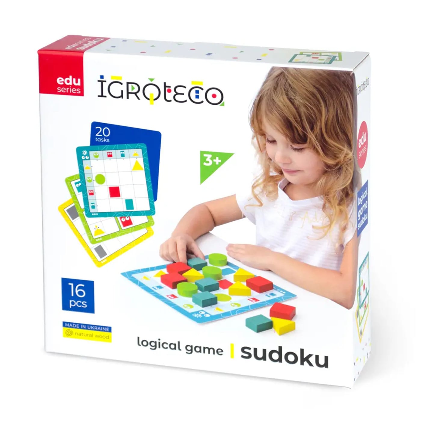 

Дерев'яна гра-логіка Igroteco Судоку геометричне, 16 деталей, від 3 років (900514)