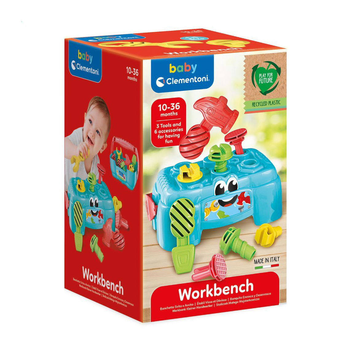 

Дитяча іграшка-сортер Clementoni Верстак з інструментами, від 10 місяців, 15*24*15 см (17042)