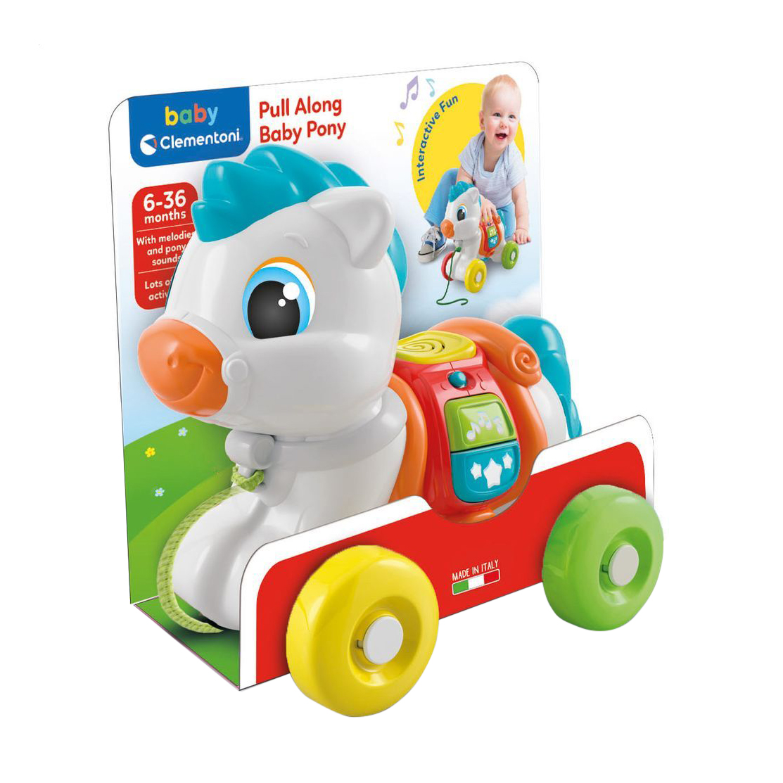 

Дитяча іграшка-каталка Clementoni Поні, музична, від 6 місяців, 26*25*13 см (17812)