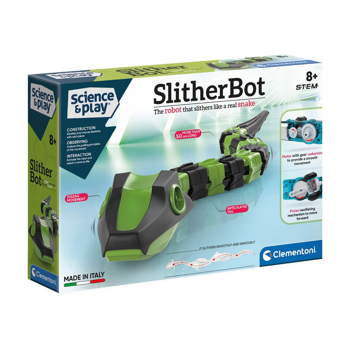 

Робот-конструктор Clementoni Science & Play SlitherBot, від 8 років, 27.6*18.8*6 см, 52 деталі (75054)