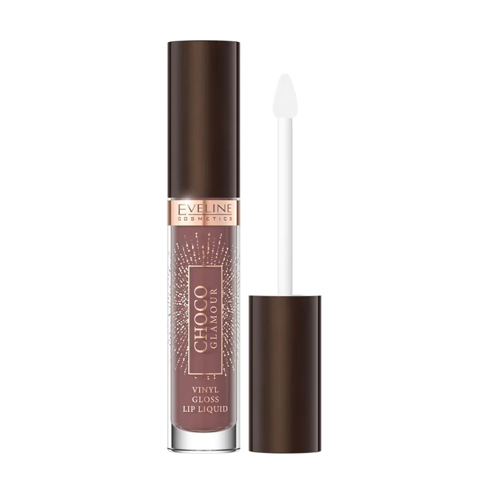 

Уцінка! Блиск для губ Eveline Cosmetics Choco Glamour Vinyl Gloss Lip Liquid 02 Deep Cherry Chocolate, 4.5 мл