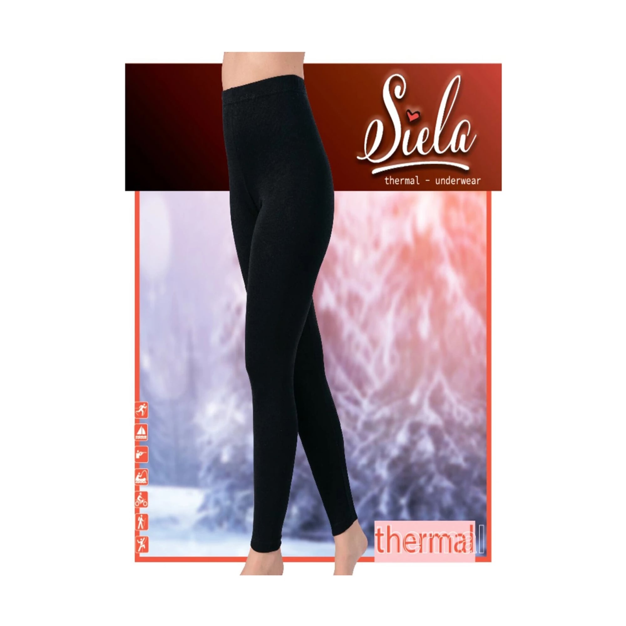 

Легінси жіночі Siela 111 термо, чорні, розмір L/XL