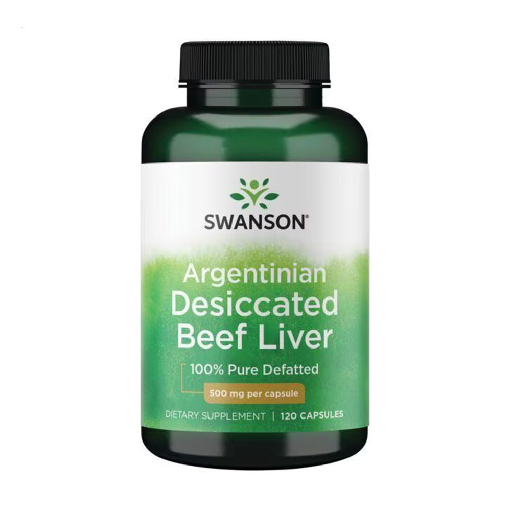

Аргентинська сушена яловича печінка Swanson Argentinian Argentinian Dessicated Beef Liver 500 мг, 120 капсул
