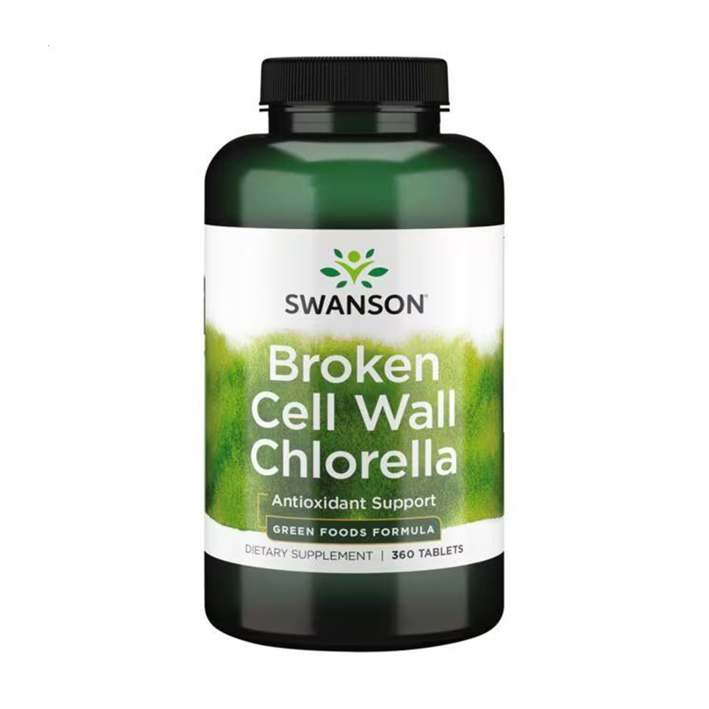 

Хлорела Swanson Broken Cell Wall Chlorella 500 мг, 360 таблеток