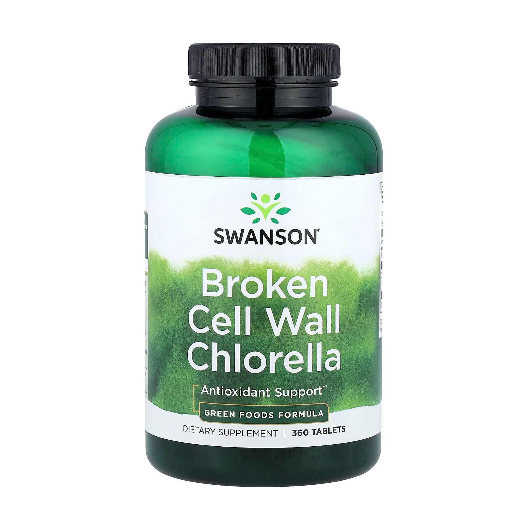 

Хлорела Swanson Broken Cell Wall Chlorella 500 мг, 360 таблеток