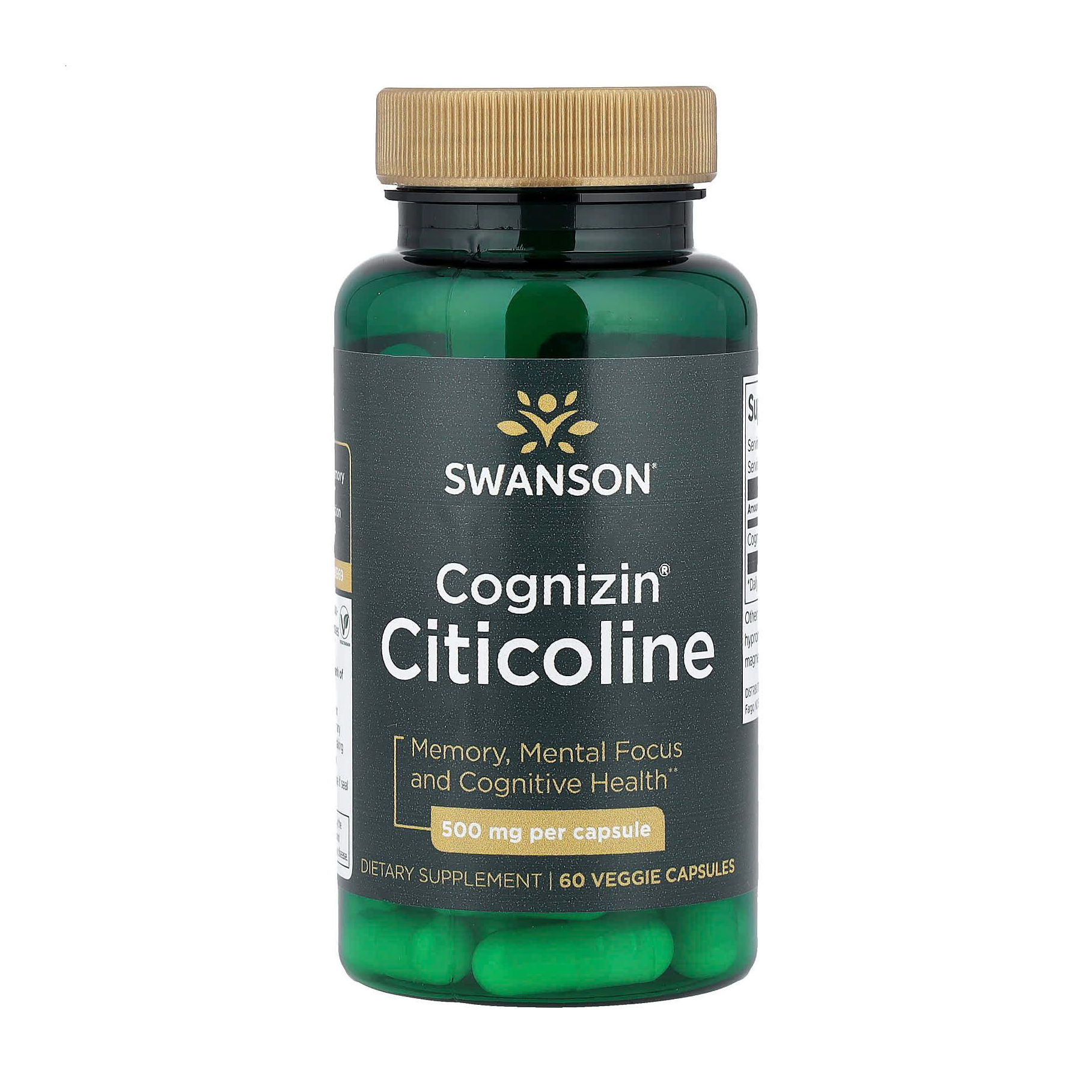 

Уцінка! Цитиколін Swanson Cognizin Citicoline 500 мг, 60 капсул