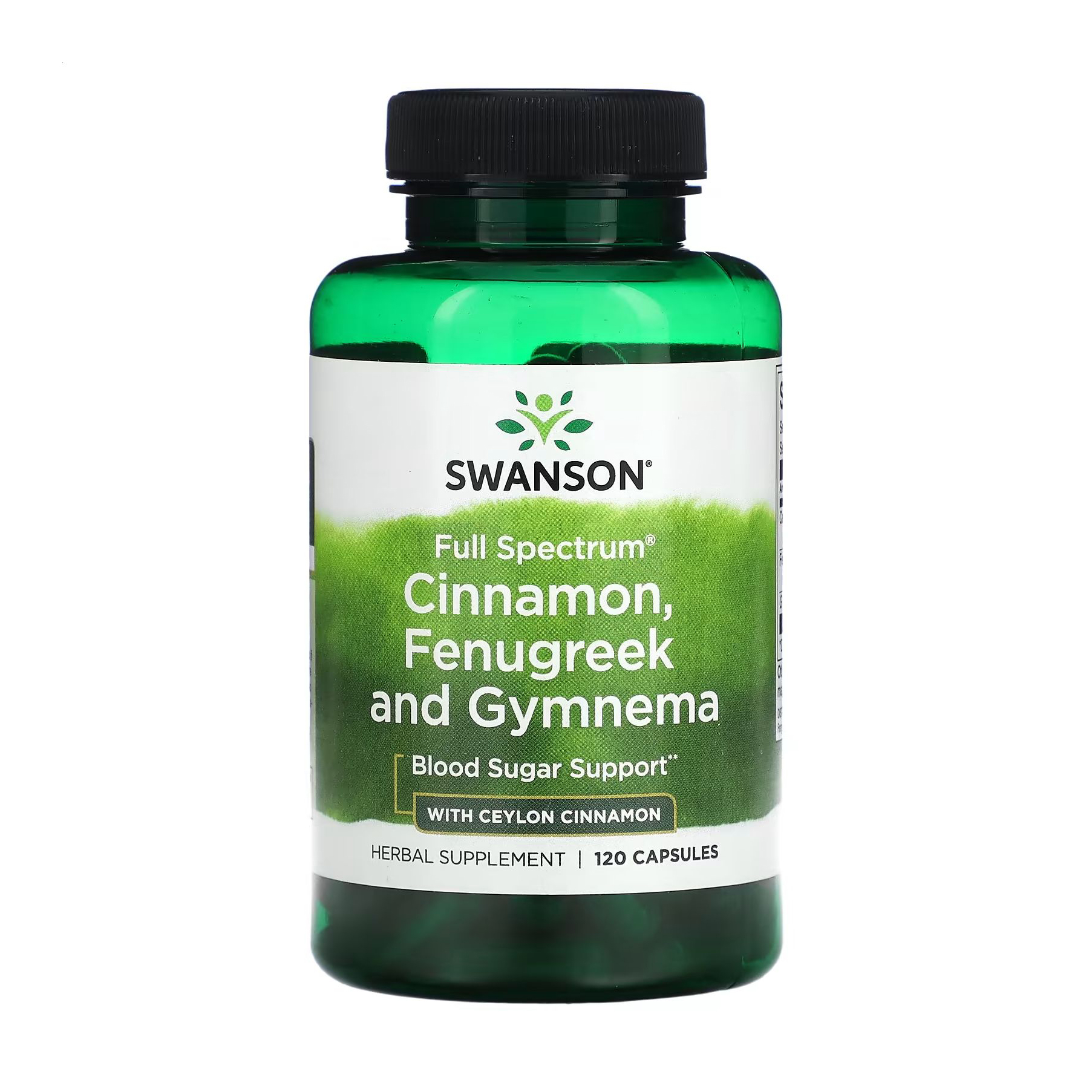 

Кориця, пажитник та джимнема Swanson Full Spectrum Cinnamon, Fenugreek and Gymnema, 120 капсул