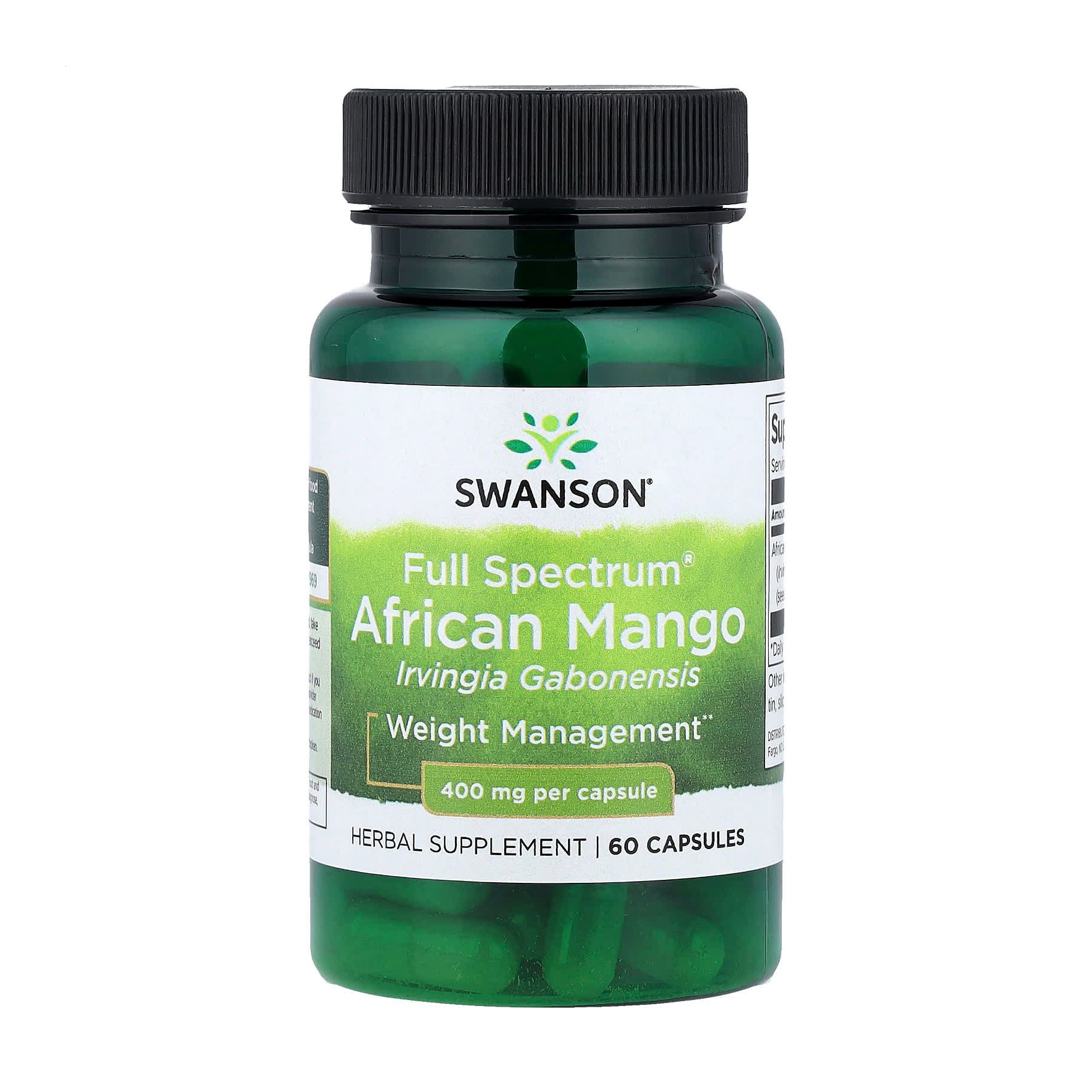 

Африканське манго Swanson Full Spectrum African Mango 400 мг, 60 капсул
