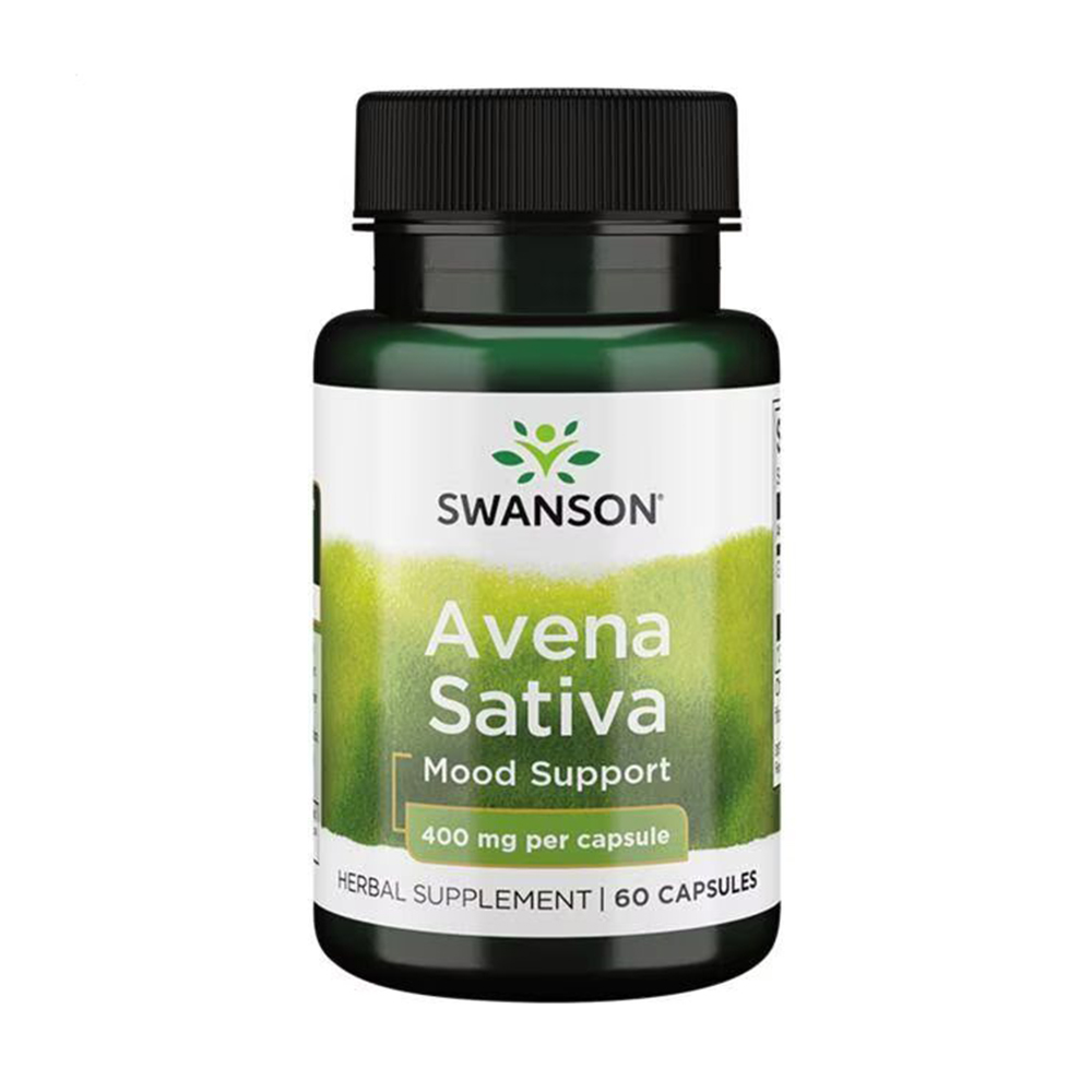 

Зелена вівсяна трава Swanson Avena Sativa 400 мг, 60 капсул