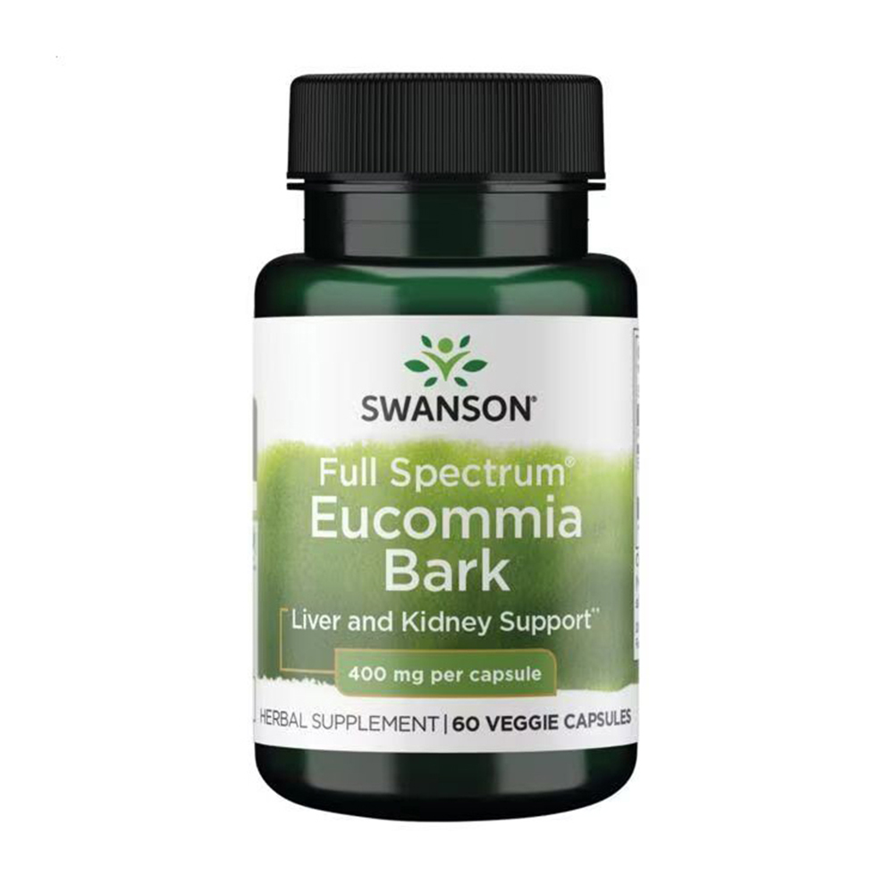 

Кора евкомії Swanson Full Spectrum Eucommia Bark 400 мг, 60 капсул