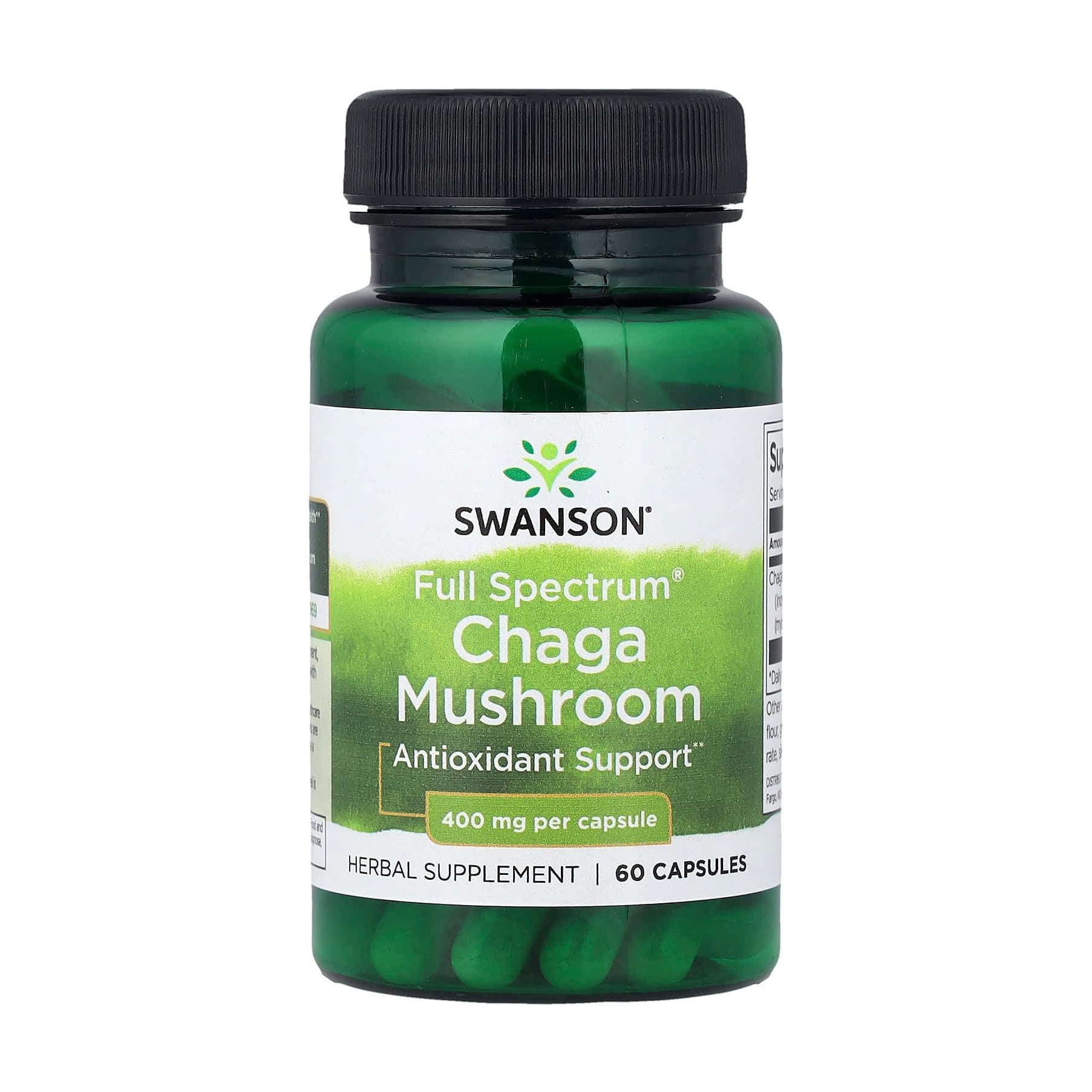 

Гриб Чага Swanson Full Spectrum Chaga Mushroom 400 мг, 60 капсул
