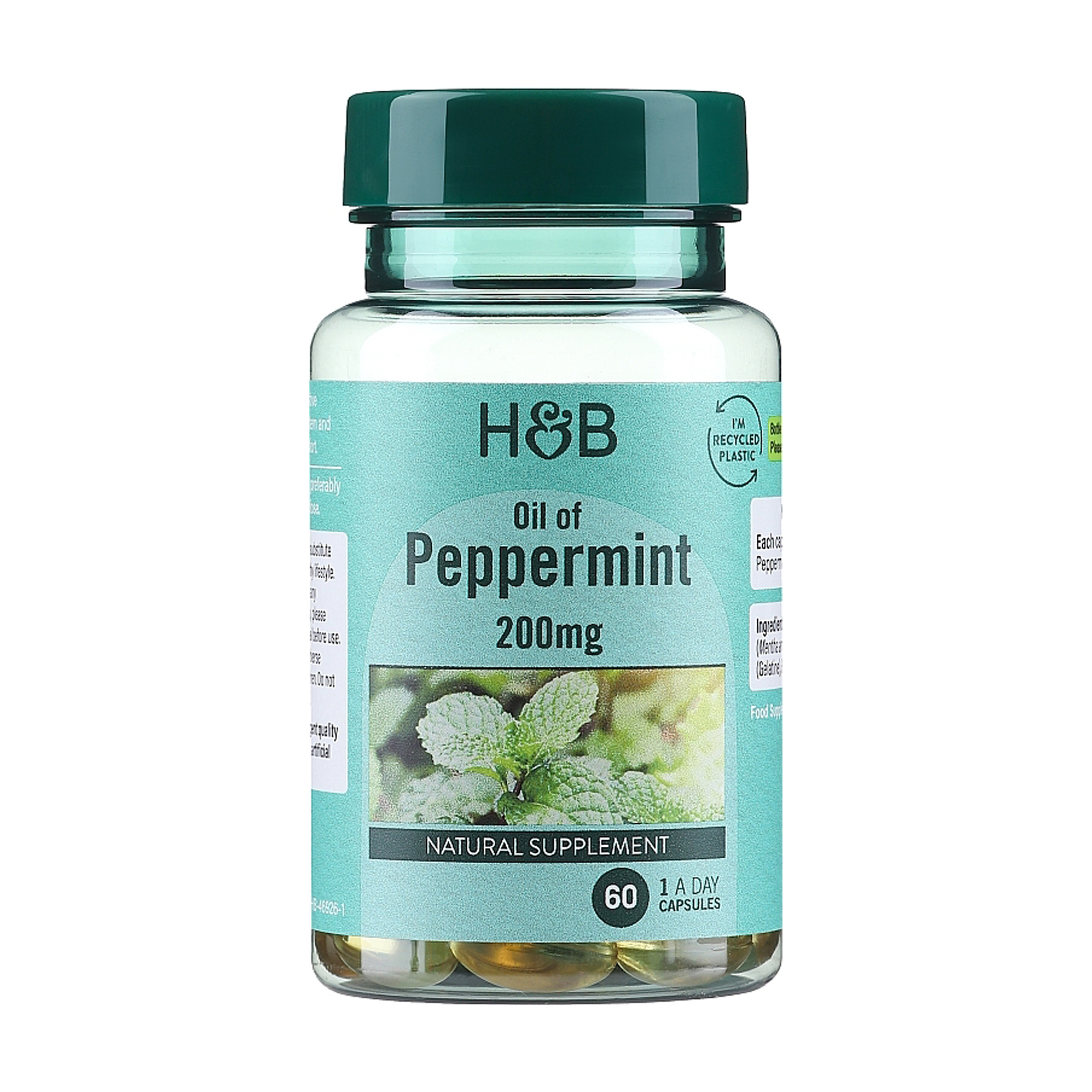 

Олія м'яти перцевої Holland & Barrett Oil Of Peppermint 200 мг, 60 капсул
