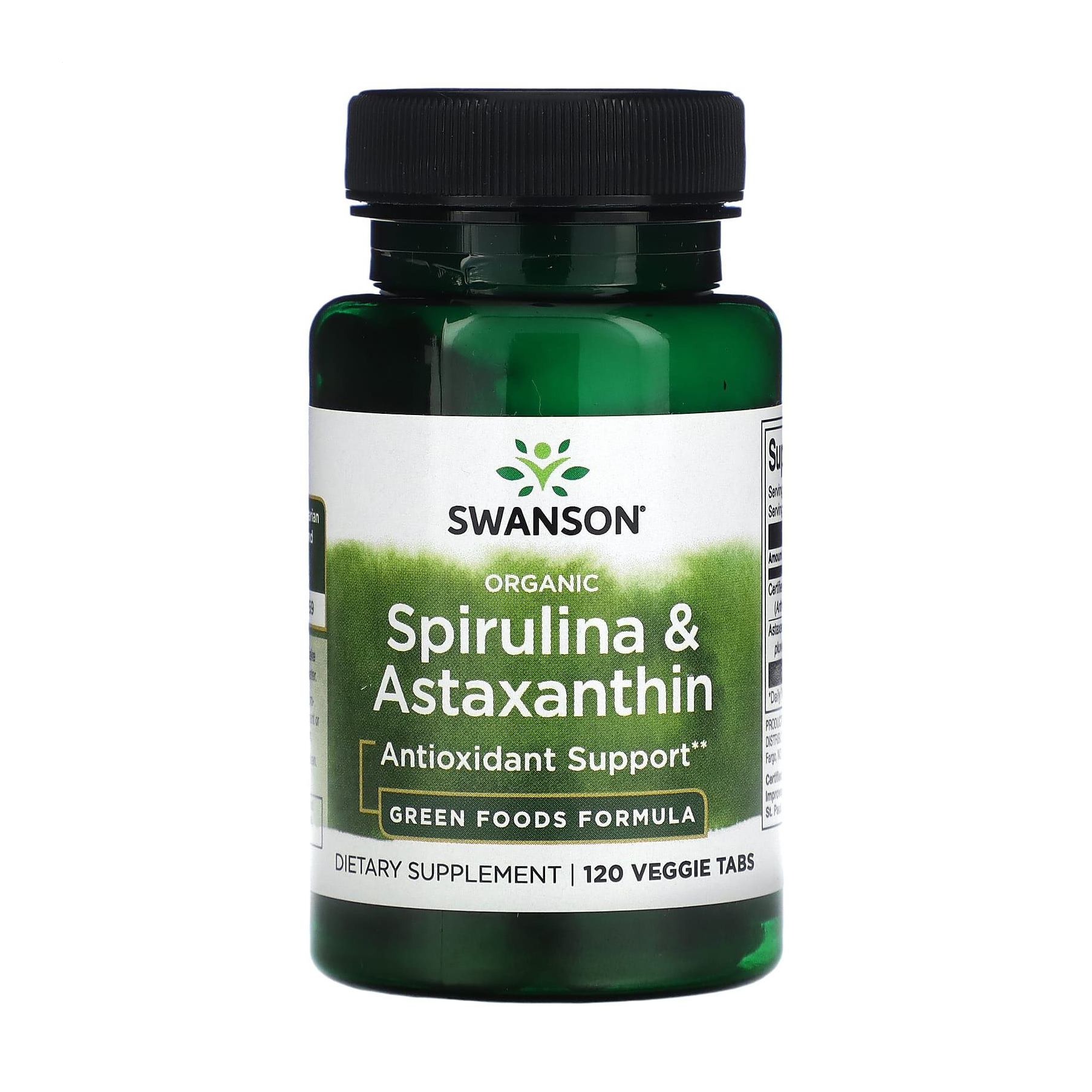 

Органічна спіруліна та астаксантин Swanson Organic Spirulina & Astaxanthin, 120 вегетаріанських таблеток