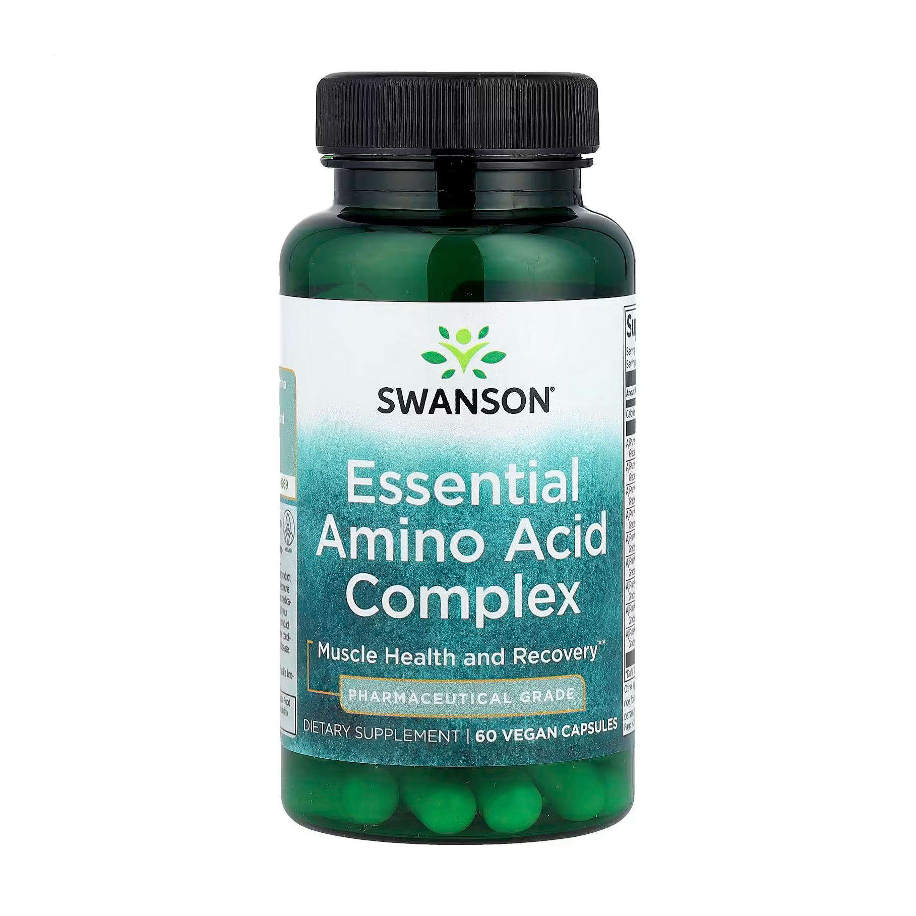 

Комплекс незамінних амінокислот Swanson Essential Amino Acid Complex, 60 вегетаріанських капсул