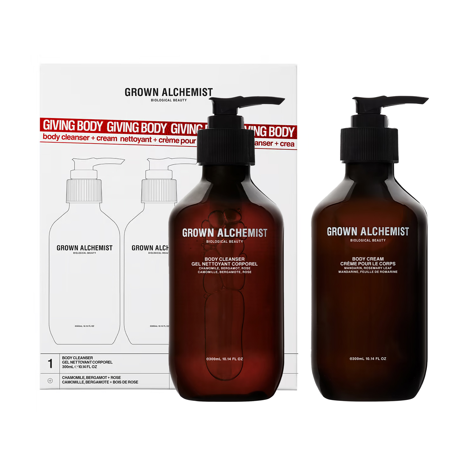 

Уцінка! Набір для догляду за тілом Grown Alchemist Giving Body (очищувальний гель для тіла, 300 мл + крем для тіла, 300 мл)