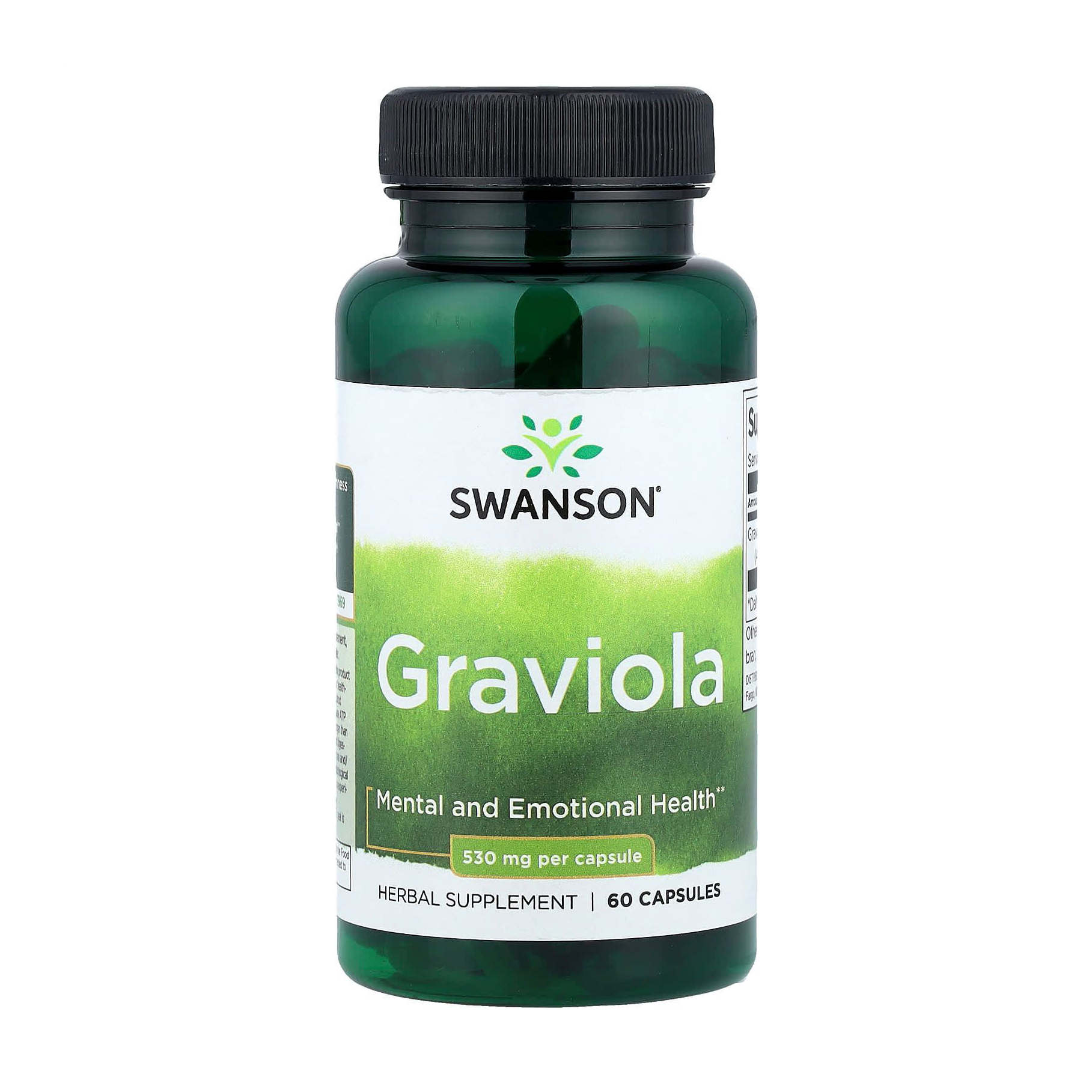 

Гравіола Swanson Graviola 530 мг, 60 капсул