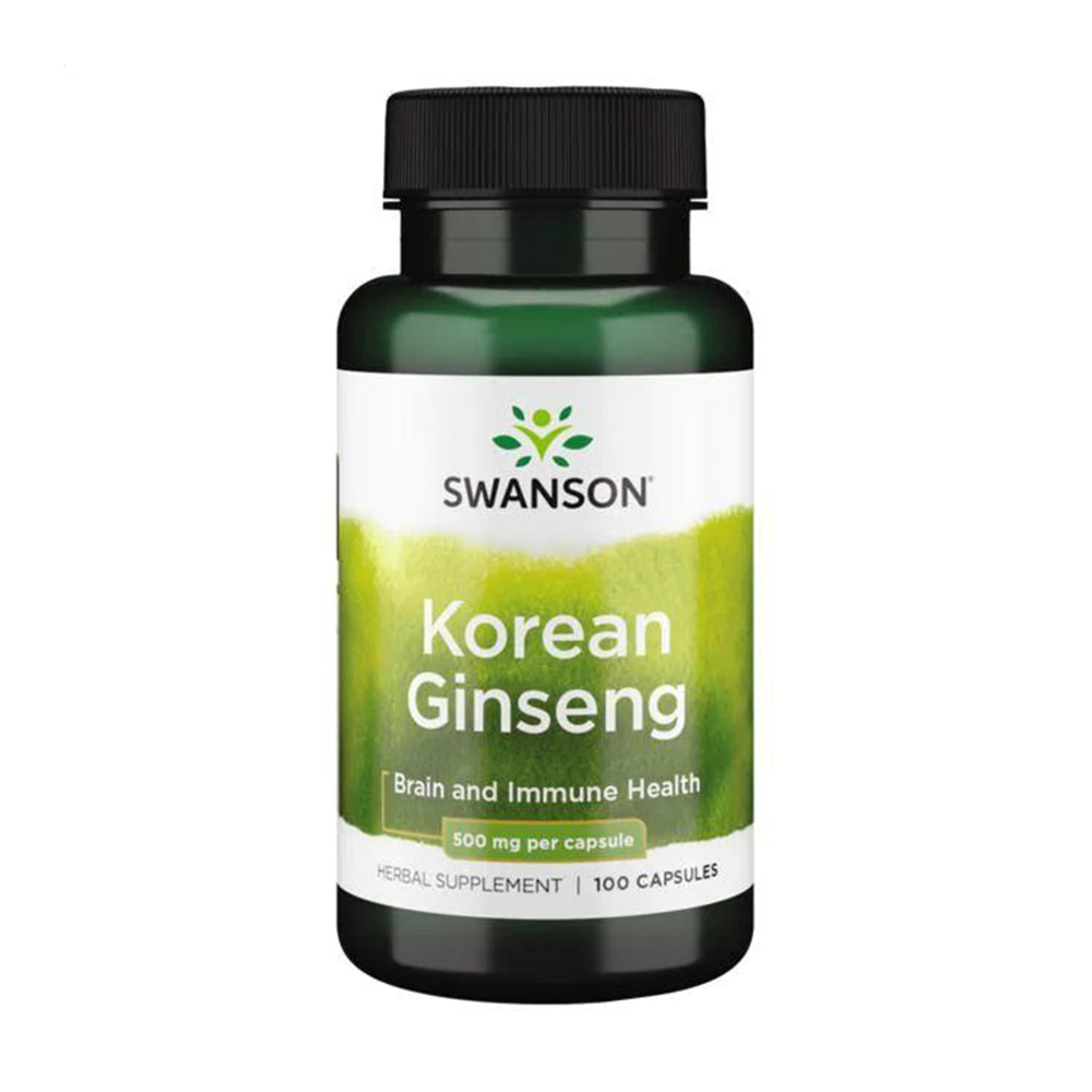 

Корейський женьшень Swanson Korean Ginseng 500 мг, 100 капсул