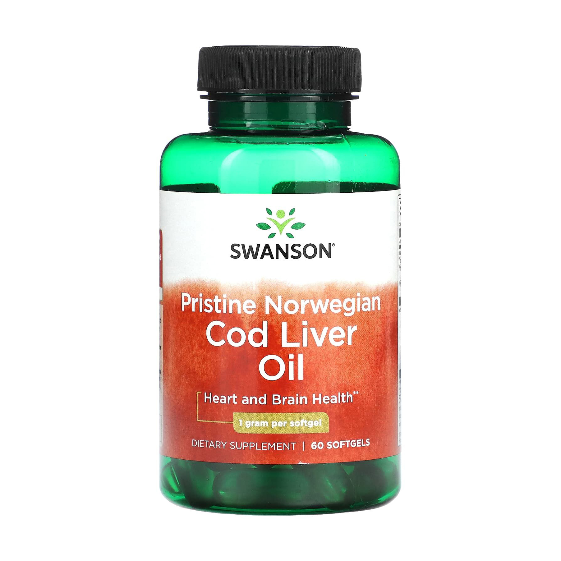 

Уцінка! Олія печінки тріски Swanson Pristine Norwegian Cod Liver Oil, 60 капсул