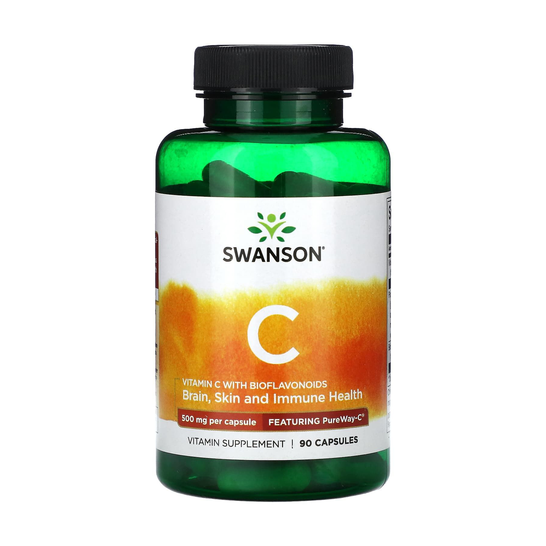 

Вітамін C Swanson PureWay-C 500 мг, 90 капсул