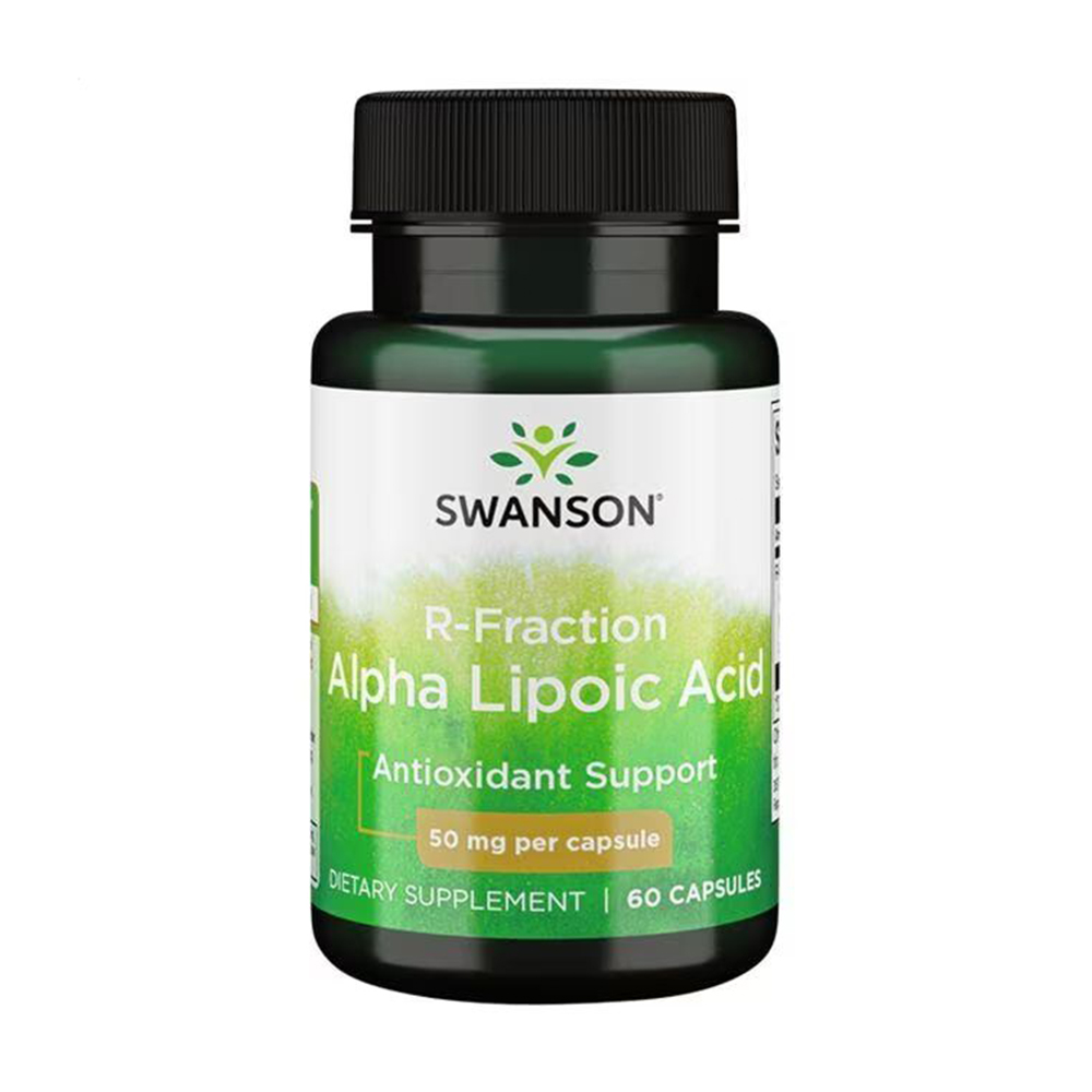 

Уцінка! Альфа-ліпоєва кислота Swanson R-Fraction Alpha Lipoic Acid 50 мг, 60 капсул