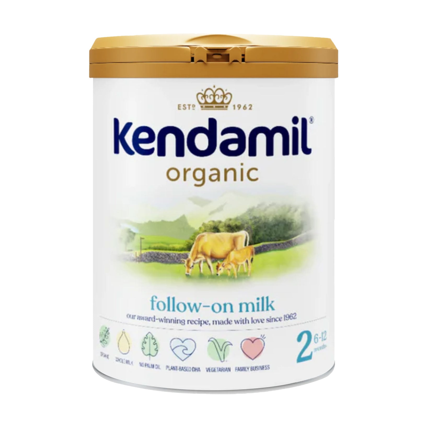 

Уцінка! Дитяча органічна суха молочна суміш Kendamil Organic 2, від 6 місяців до 1 року, 800 г