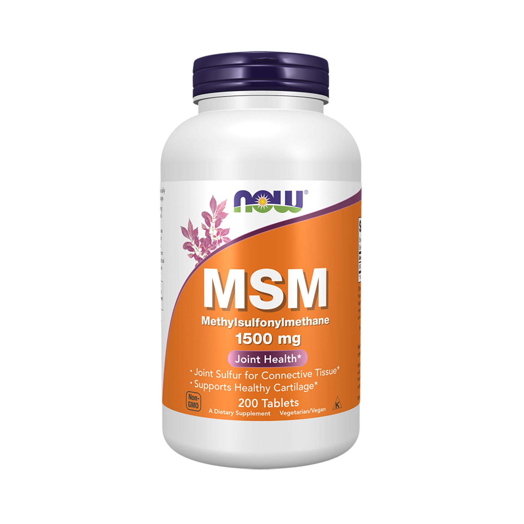 

Метилсульфонілметан NOW foods MSM 1500 мг, 200 таблеток