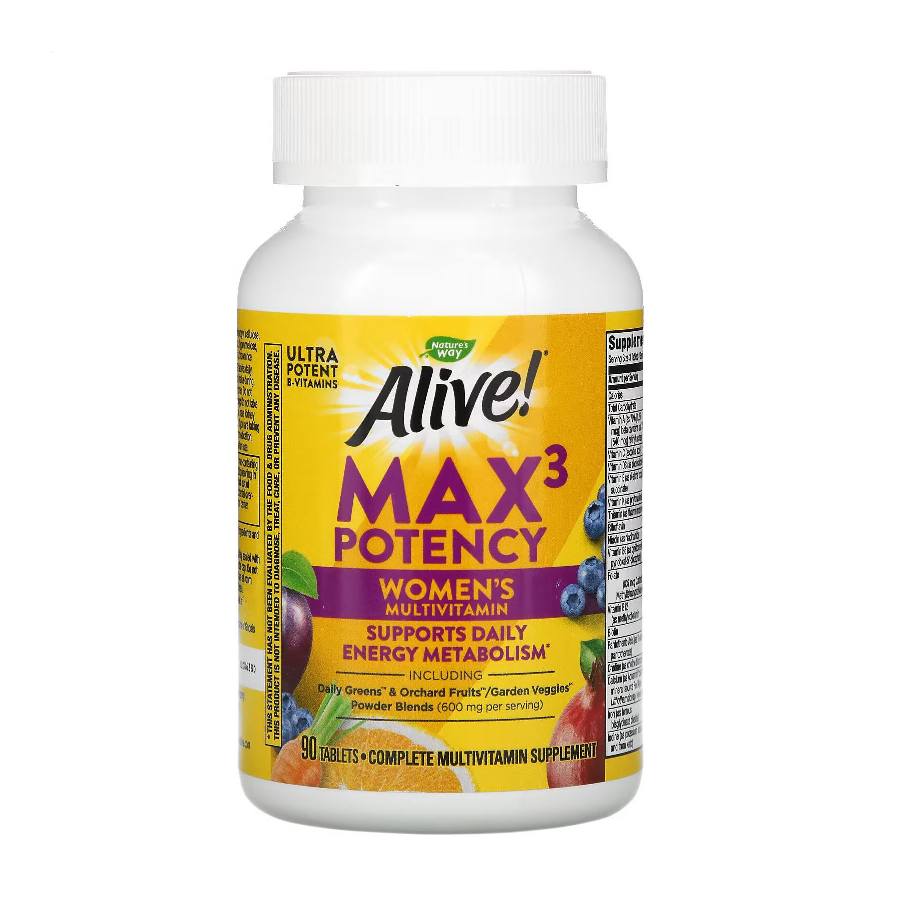 

Жіночі мультивітаміни та мінерали Nature's Way Alive! Max3 Women's Multi Vitamin & Mineral, 90 таблеток
