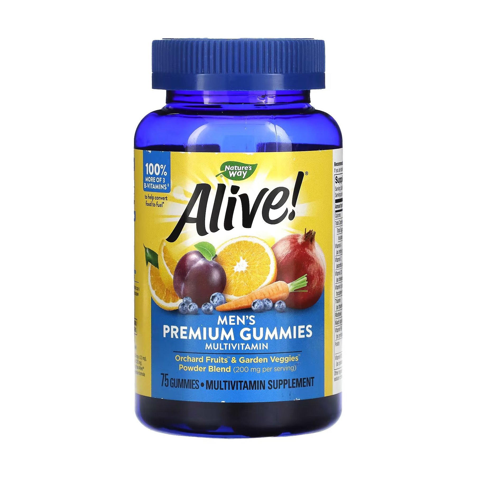 

Мультивітаміни для чоловіків Nature's Way Alive! Men's Gummies Multivitamin, 75 жувальних таблеток