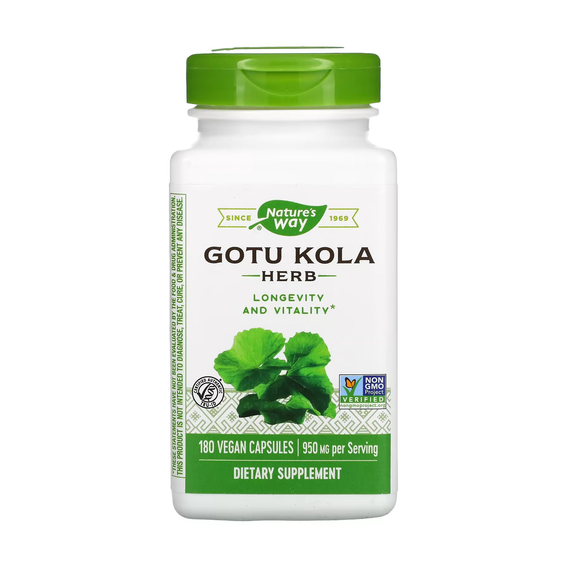 

Готу кола Nature's Way Gotu Kola Herb, 180 капсул