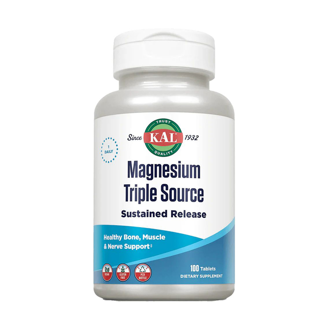 

Магній KAL Magnesium Triple Source, 100 таблеток