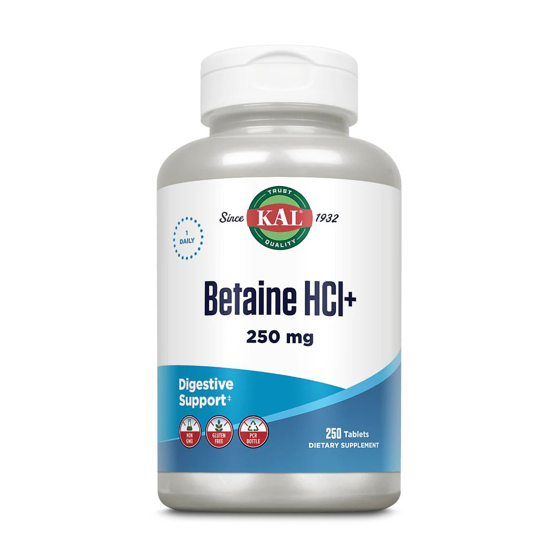 

Бетаїн HCl+ KAL Betaine HCl+ 250 мг, 250 таблеток