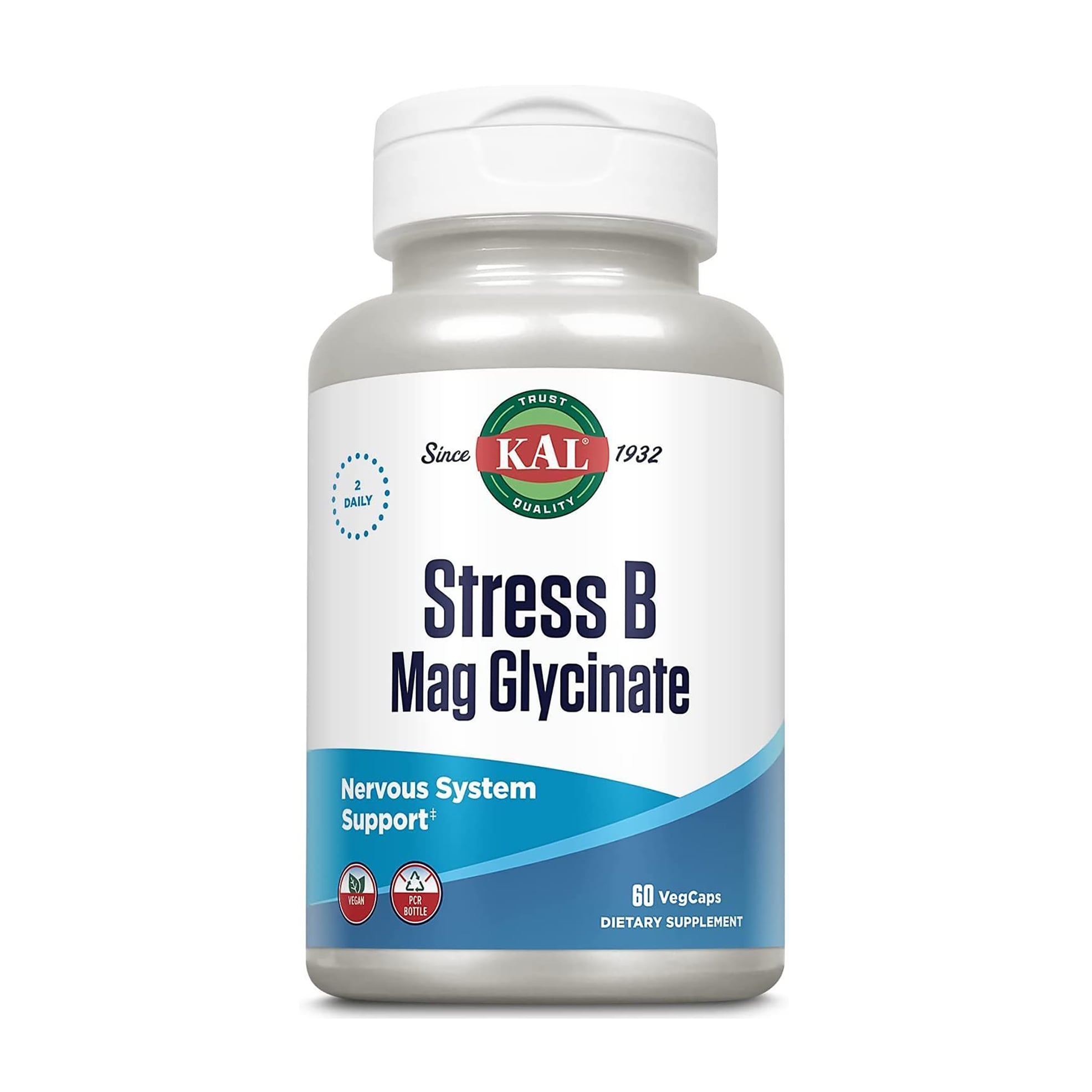 

Магній гліцинат KAL Stress B Mag Glycinate проти стресу, 60 капсул