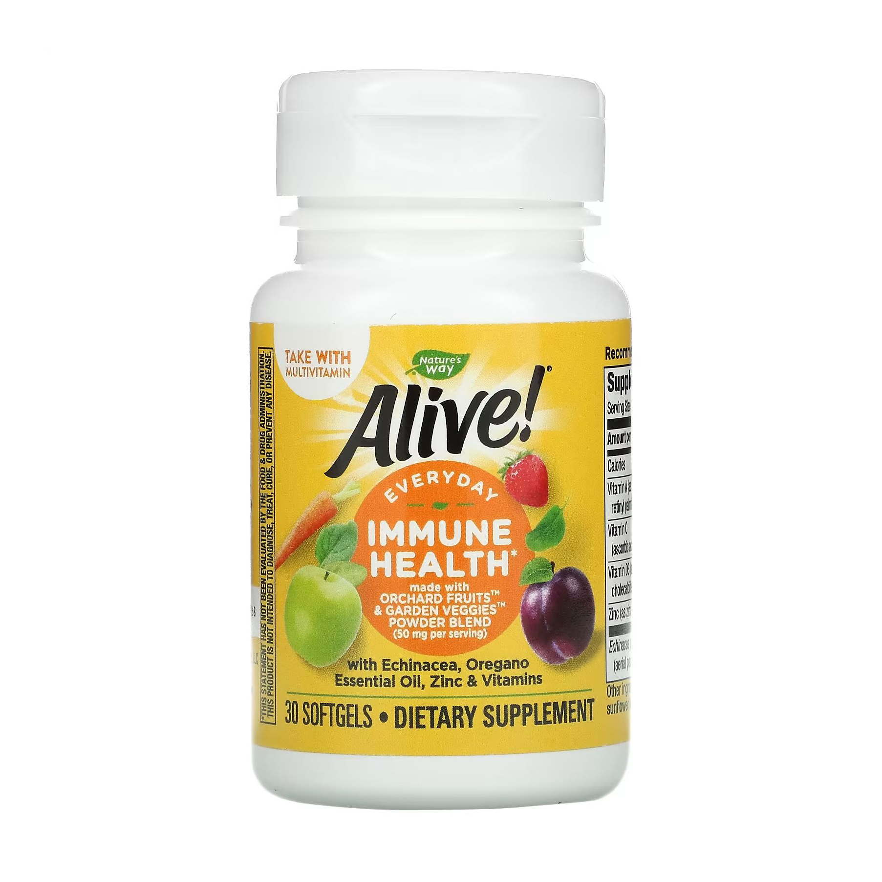 

Уцінка! Вітамінно-мінеральний комплекс Nature's Way Alive! Immune Health Імунне здоров'я, 30 гелевих капсул