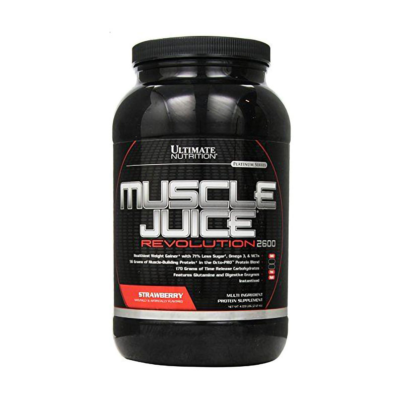 

Гейнер Ultimate Nutrition Muscle Juice Revolution 2600 Полуниця, в порошку, 2.12 кг