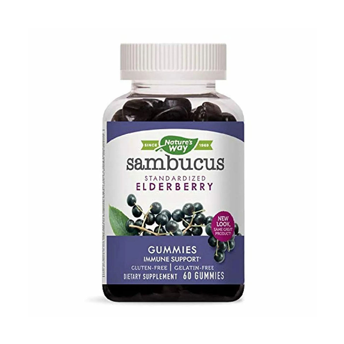 

Бузина Nature's Way Sambucus Immune Gummy Elderberry, 60 жувальних цукерок