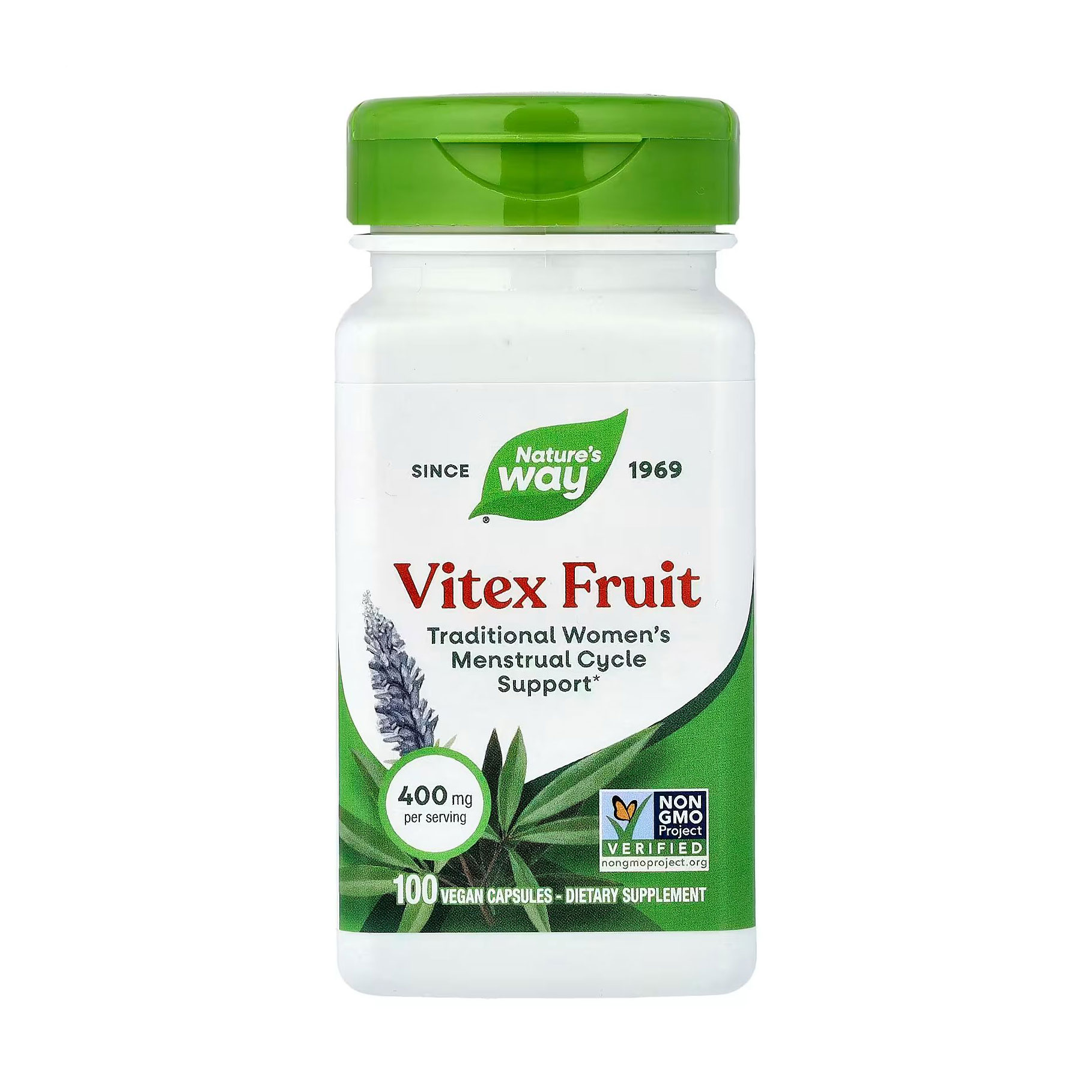 Вітекс Nature's Way Vitex Fruit 400 мг, 100 вегетаріанських капсул