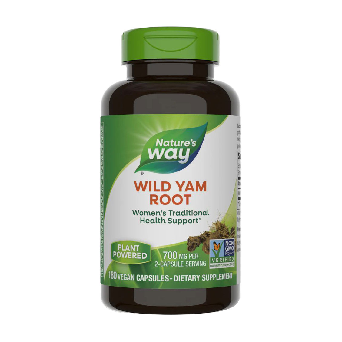 

Корінь дикого ямсу Nature's Way Wild Yam Root 700 мг, 180 веганських капсул