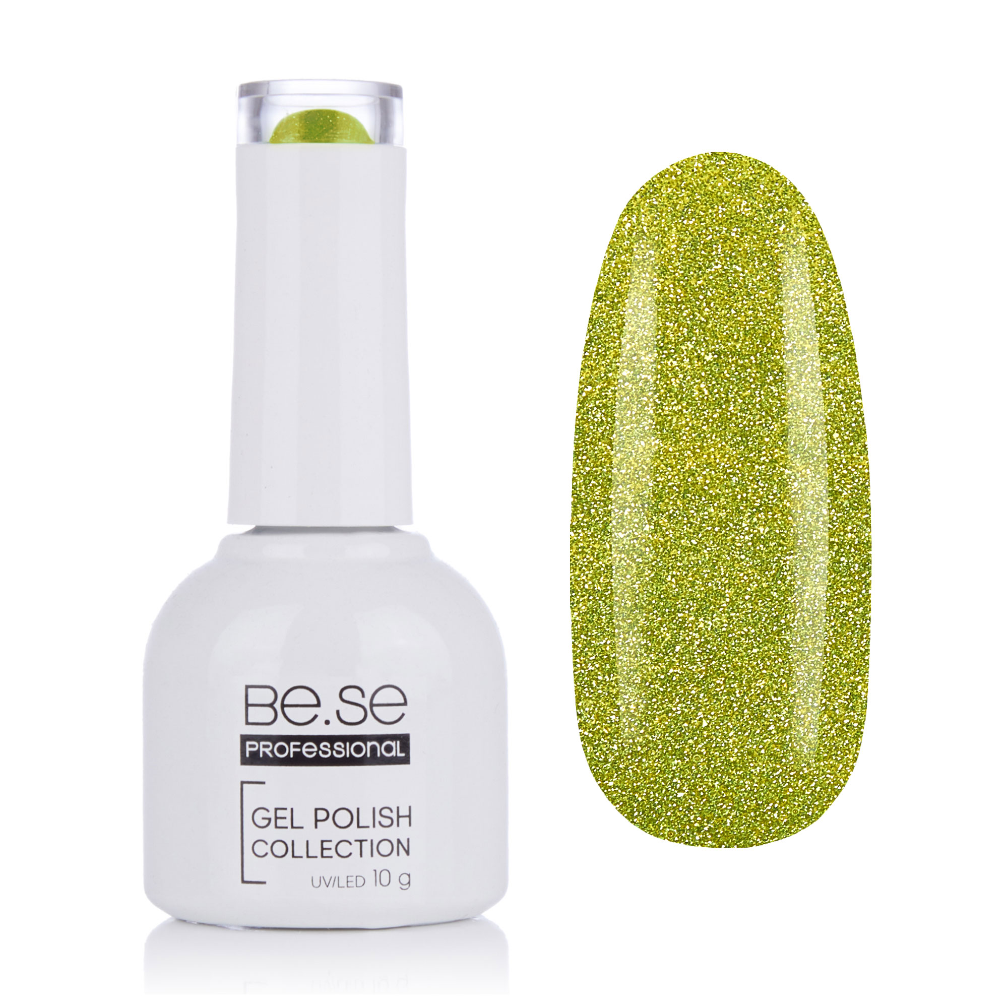 

Уцінка! Гель-лак для нігтів Be.Se Professional Gel Polish Collection Diamond 55 Світловідбивний, салатовий, 10 г