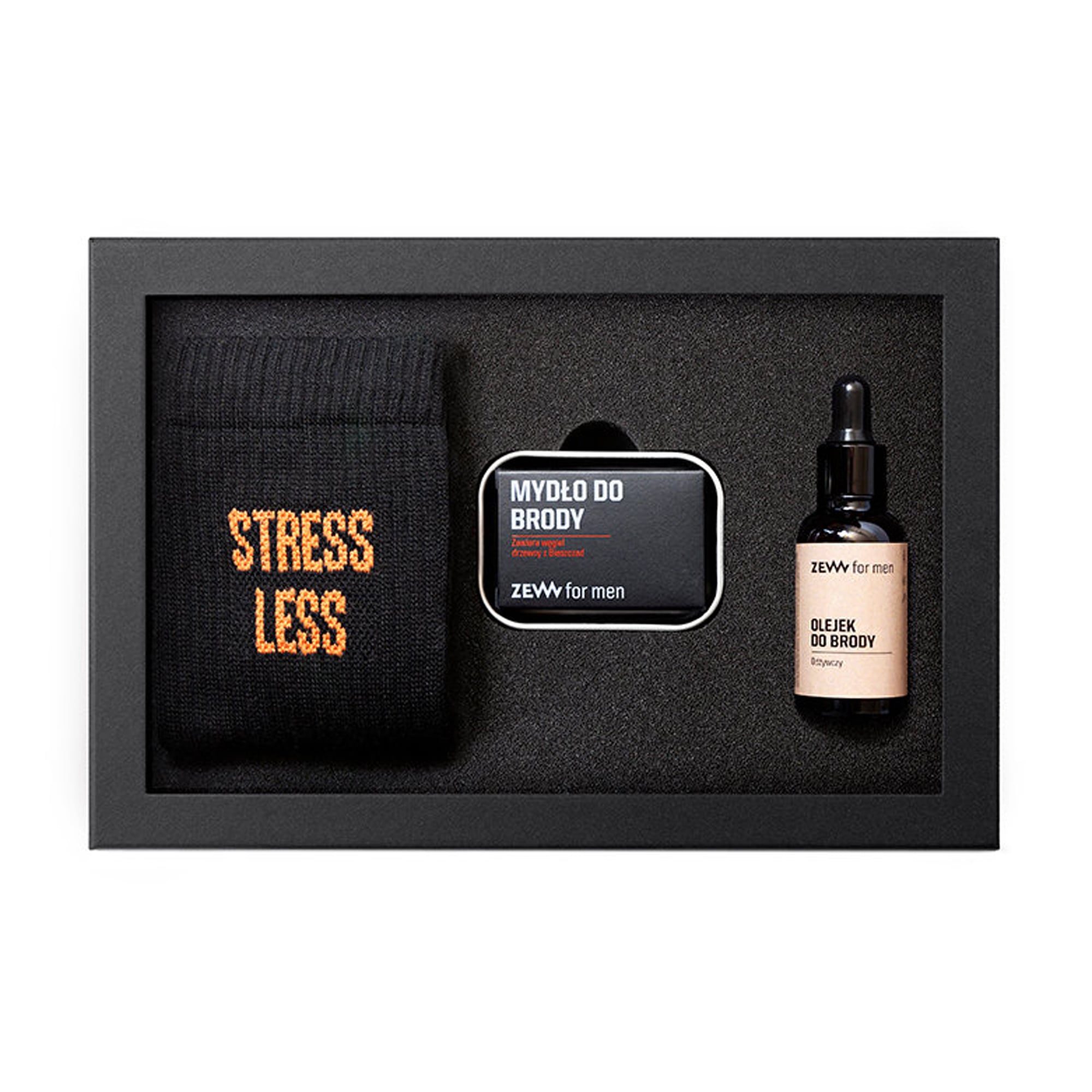 

Чоловічий набір для бороди ZEW For Men Relaxed Lumberjack (мило для бороди, 85 г + олія для бороди, 30 мл + мильниця + шкарпетки)