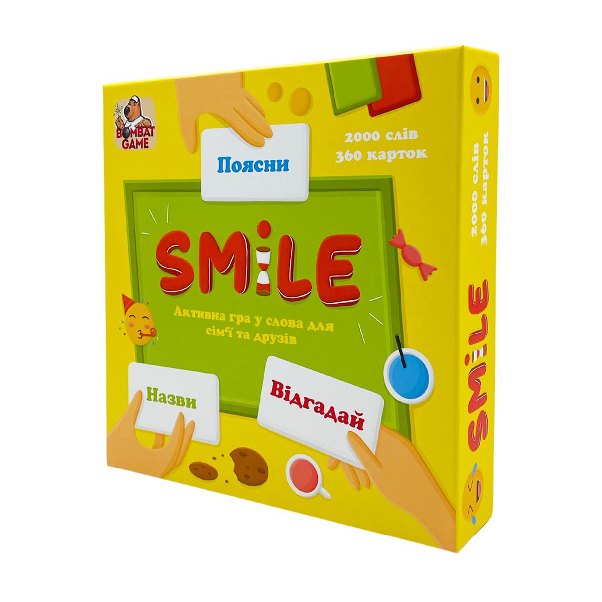 

Настільна гра Bombat Game Smile Весела гра в слова, 362 карточки, від 15 років