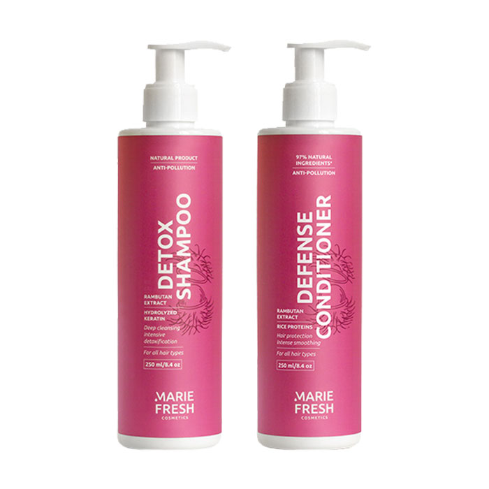 

Уцінка! Набір для волосся Marie Fresh Cosmetics Detox & Defense Hair Set (шампунь, 250 мл + кондиціонер, 250 мл)