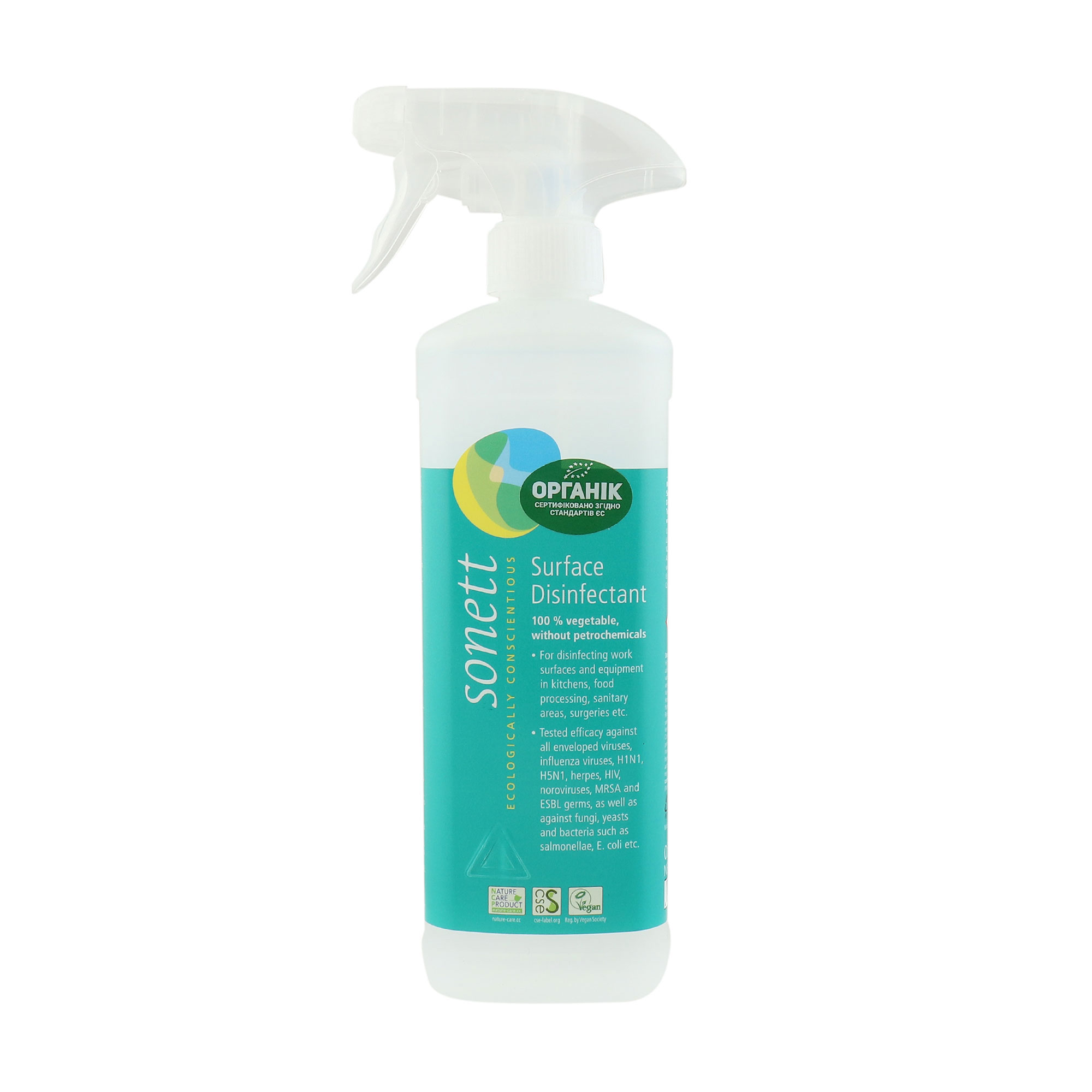 

Органічний дезінфікувальний засіб для різних поверхонь Sonett Surface Disinfectant, 500 мл