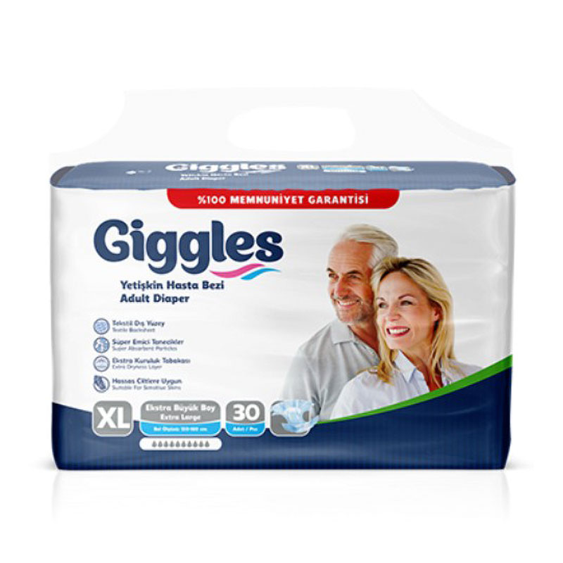 

Уцінка! Підгузники для дорослих Giggles розмір XL (120-160 см), 30 шт