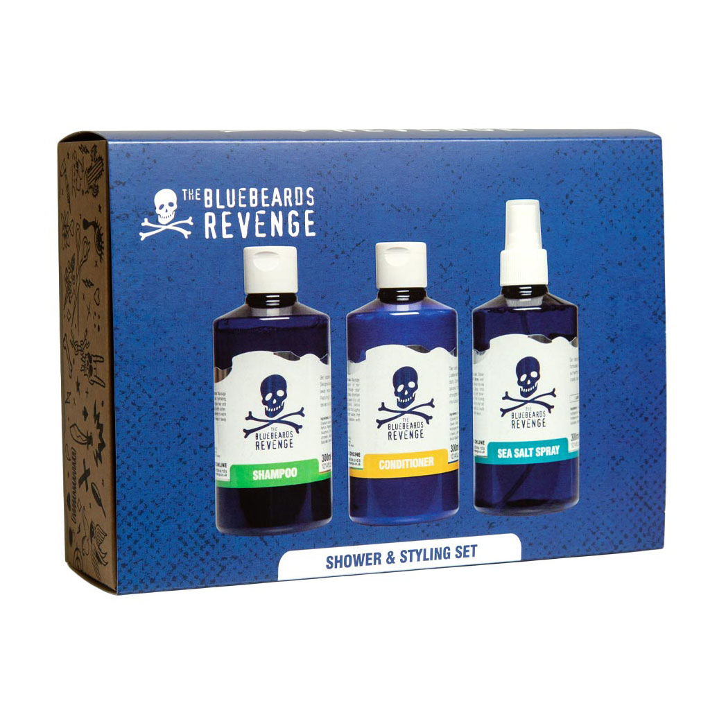 

Уцінка! Набір для волосся The Bluebeards Revenge Shower & Styling Set (шампунь, 300 мл + кондиціонер, 300 мл + спрей, 300 мл)