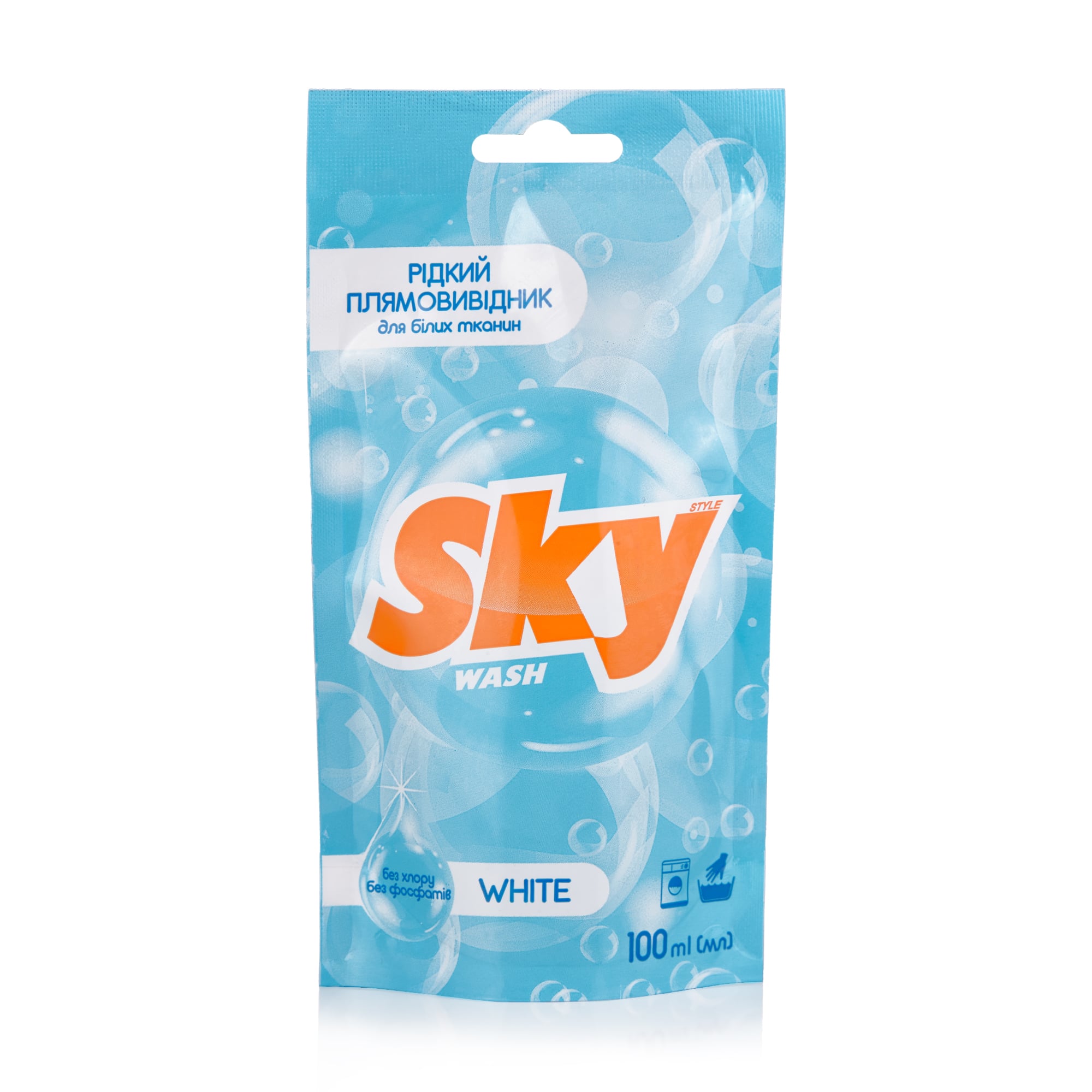 

Уцінка! Рідкий плямовивідник для білих тканин Sky Style, 100 мл