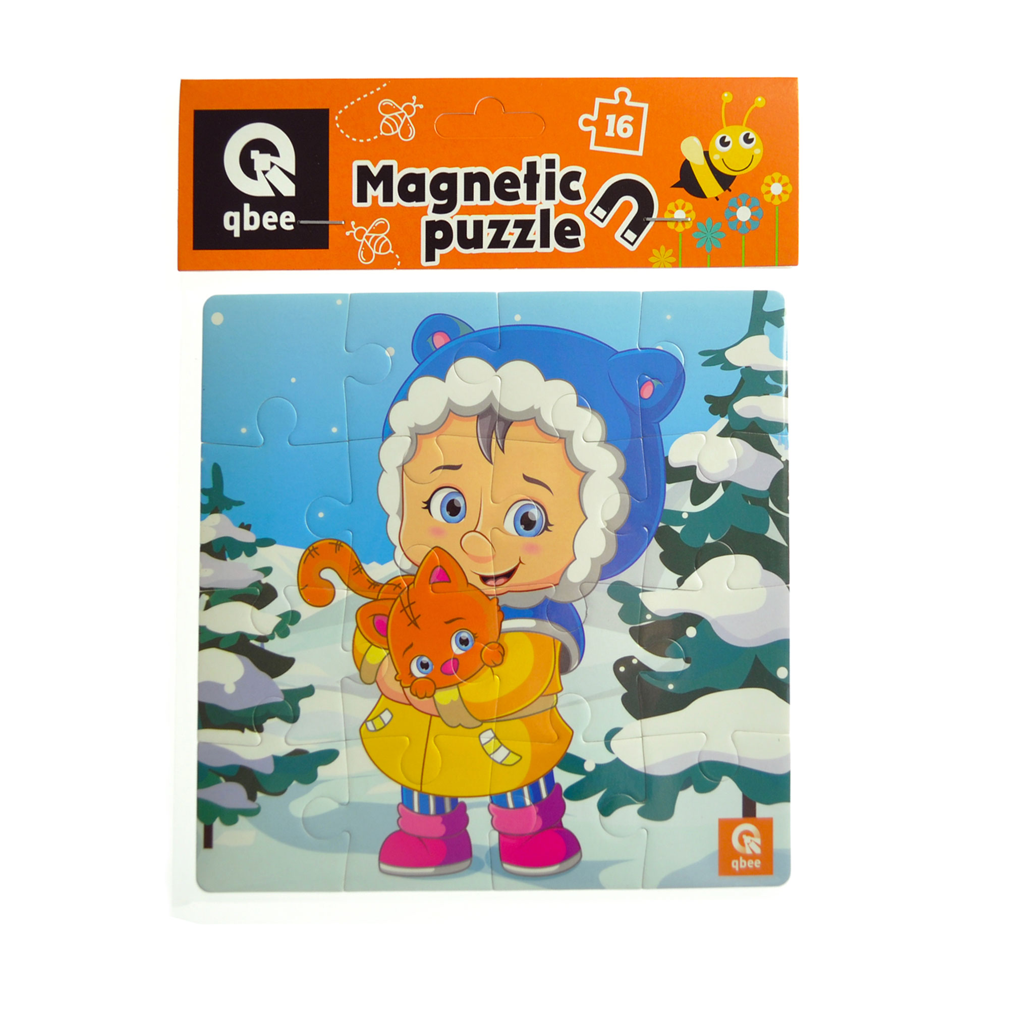 

Пазли Qbee Сніжний Мяв, від 3 років, 23*23 см, 16 елементів (QB200-003)