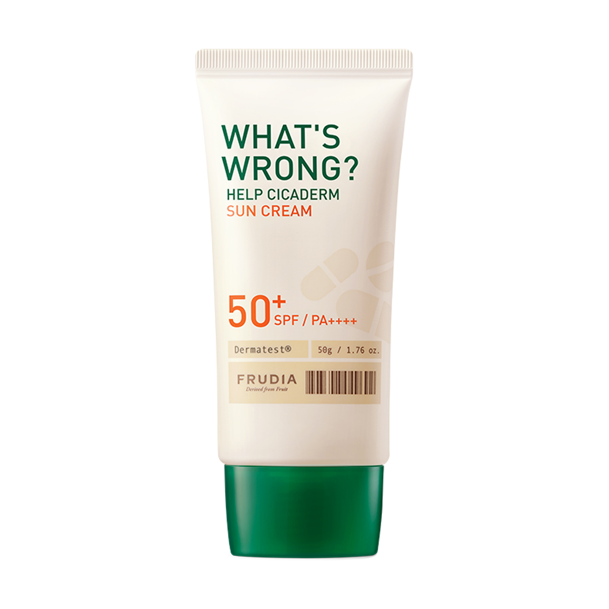 

Сонцезахисний крем для обличчя Frudia What's Wrong Help Cicaderm Sun Cream SPF 50+/PA++++, 50 г