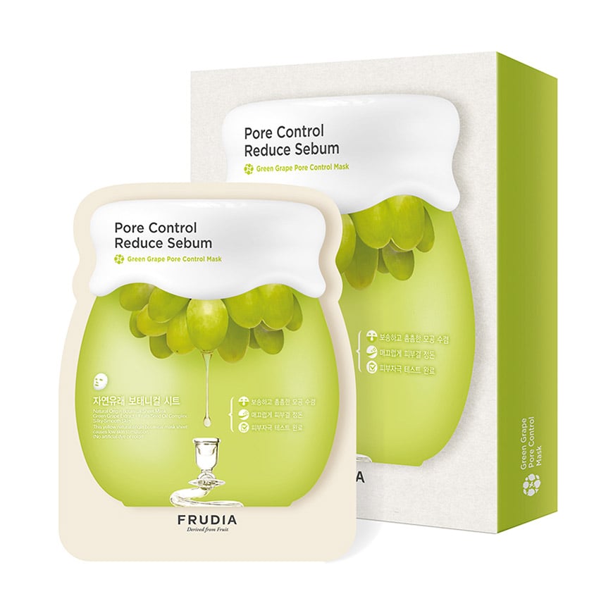 

Уцінка! Тканинна маска для обличчя Frudia Green Grape Pore Control Mask із зеленим виноградом, 10*20 мл