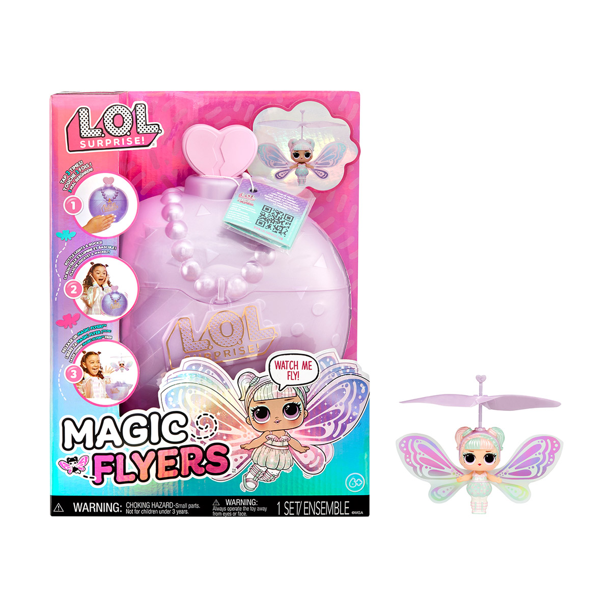 

Дитячий ігровий набір з інтерактивною лялькою L.O.L. Surprise! серії Magic Flyer Світі Флай, 3 елементи, від 6 років (593621)