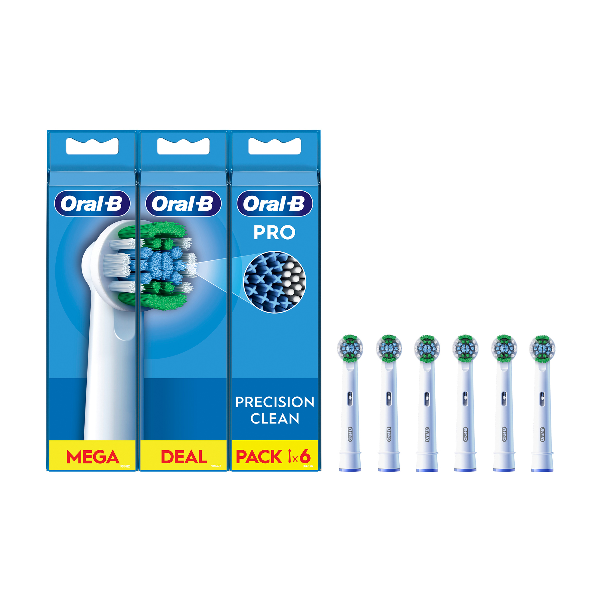 

Уцінка! Змінні насадки для електричної зубної щітки Oral-B PRO Precision Clean, 6 шт